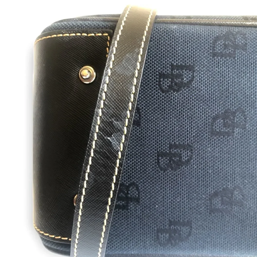 Dooney and Bourke Black Printed Snap Enclosure Cross body bag